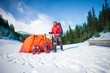 © zhukovvvlad - Climber near the tent.