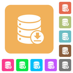 Poster - Backup database rounded square flat icons