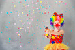 © Sunny studio - Funny kid clown playing indoor