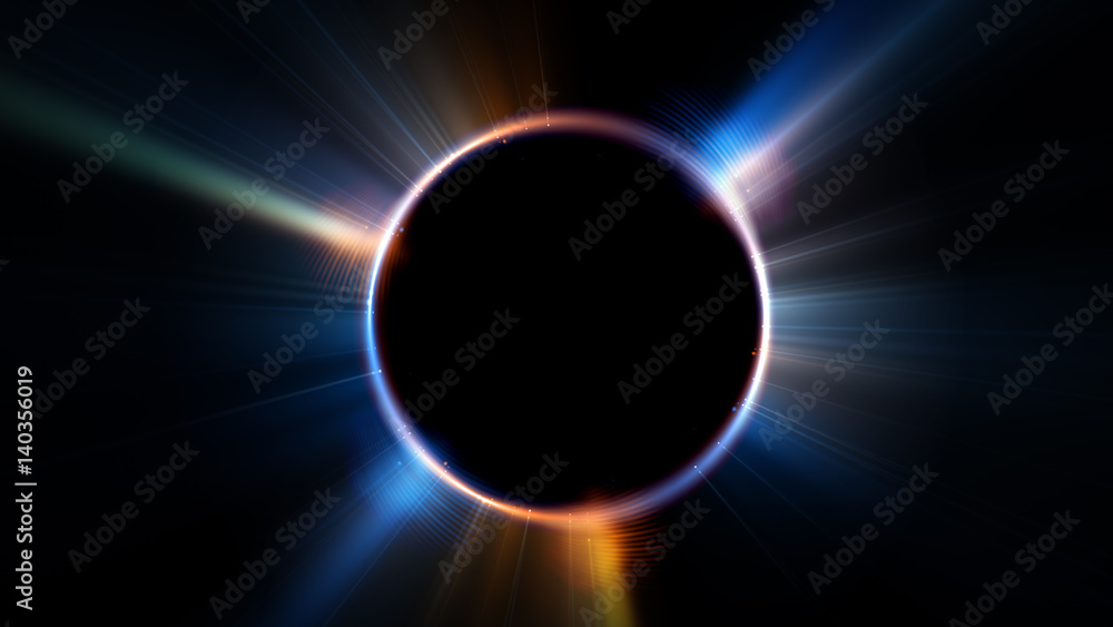 Abstract neon background. luminous swirling. Glowing spiral cover. Black elegant. Halo around. Power isolated. Sparks particle. Space tunnel. Glossy jellyfish. LED color ellipse. Glint glitter - obrazy, fototapety, plakaty 