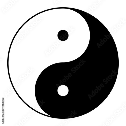 Ying yang symbol of harmony and balance Wallpaper Mural