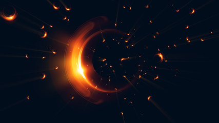 abstract neon background. shine swirling. glowing spiral cover. .bubbles elegant. halo around. power