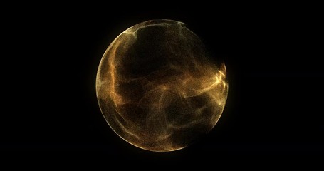 Wall Mural - abstract 4k motion background explosion with particles and sphere. atom science technology,energy ci