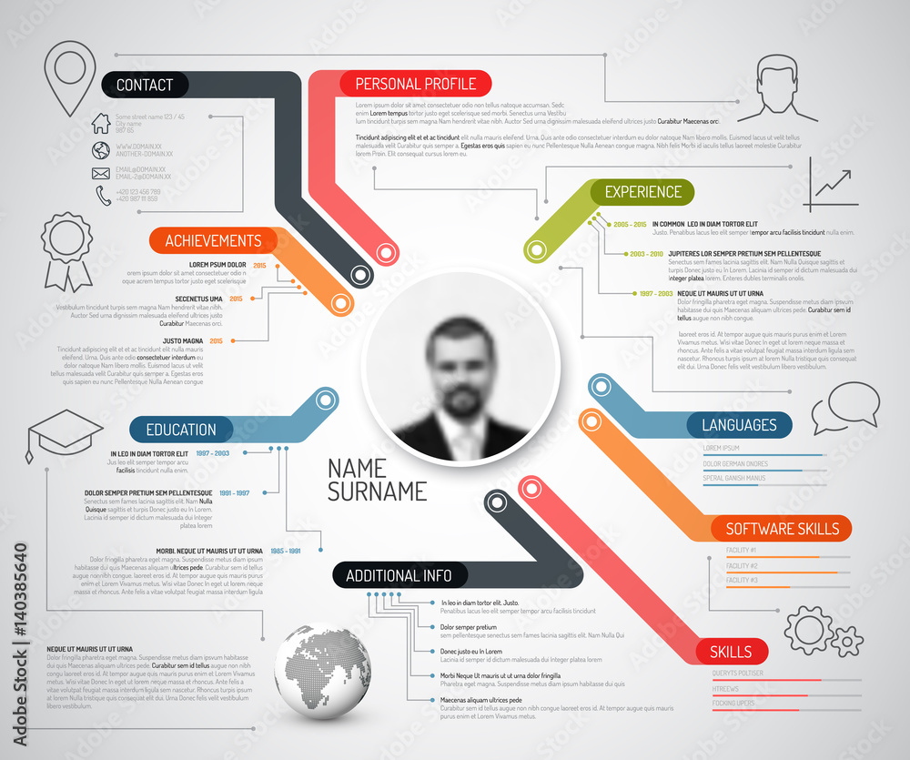 Original creative cv / resume template Stock Vector | Adobe Stock