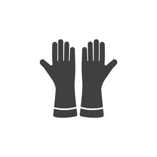 gloves icon on the white background