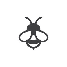 Bee Icon On The White Background