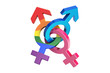 gender symbols, 3D rendering