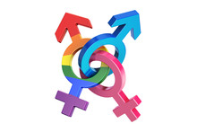 Gender Symbols, 3D Rendering