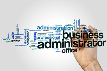 Sticker - Business administrator word cloud