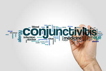 Sticker - Conjunctivitis word cloud concept