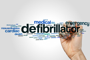 Wall Mural - Defibrillator word cloud