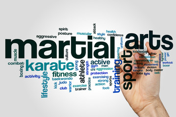 Sticker - Martial arts word cloud concept