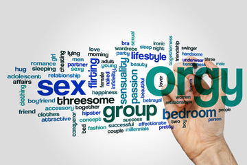 Poster - Orgy word cloud concept