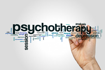 Poster - Psychotherapy word cloud concept