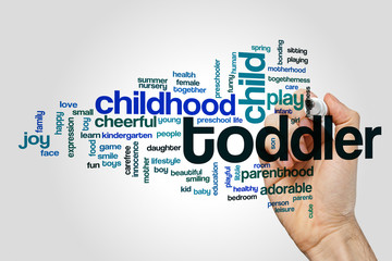 Wall Mural - Toddler word cloud