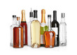 © Africa Studio - Different bottles of wine and spirits on white background