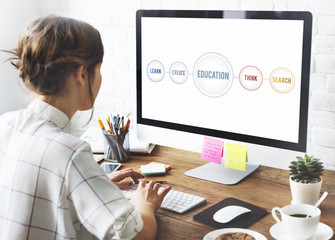 Wall Mural - education learn design knowledge intelligence concept