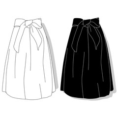 Wall Mural - Skirt. Female clothes collection. Vector.