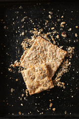 Canvas Print - Whole grain flatbread crackers