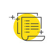 © papagraph - Paper report Advertisement, marketing icons yellow mark