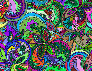Wall Mural - Abstract colored background from a variety of patterns.Vector