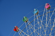 Detail Of A Colorful Ferris Wheel For Luna Park