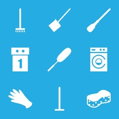 Sticker - Set of 9 housework filled icons