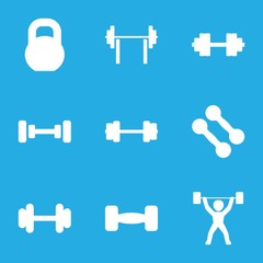 Poster - Set of 9 barbell filled icons