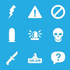 Poster - Set of 9 danger filled icons