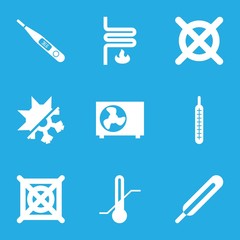 Sticker - Set of 9 temperature filled icons