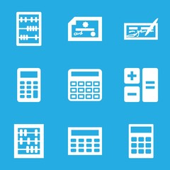 Wall Mural - Set of 9 accounting filled icons