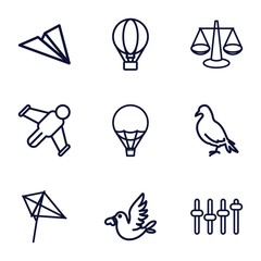 Canvas Print - Set of 9 freedom outline icons