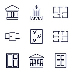 Sticker - Set of 9 architectural outline icons