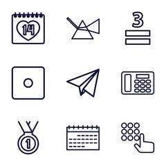 Sticker - Set of 9 number outline icons