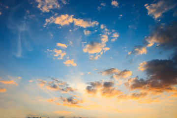 sunset sky and clouds.