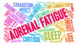 © arloo - Adrenal Fatigue Word Cloud on a white background.
