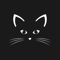 Wall Mural - cat face vector