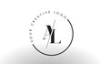 AL Serif Letter Logo Design with Creative Intersected Cut.