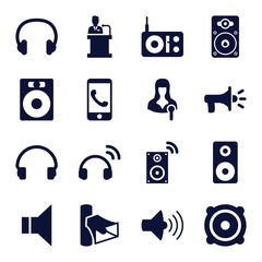 Poster - Set of 16 speaker filled icons