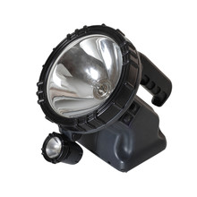 Flashlight With A Large Reflector. Isolated