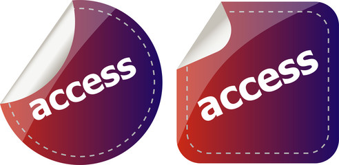 access stickers set on white, icon button