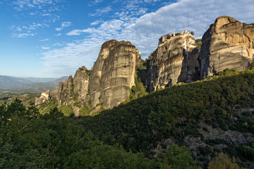 Amazing Panorama of  Holy Monastery of Varlaam in Meteora, Thessaly, Greece