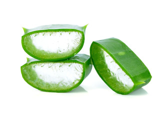 Sticker - Aloe vera fresh leaf isolated on white background