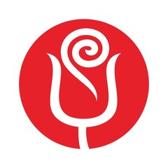 Wall Mural - tulip logo vector.