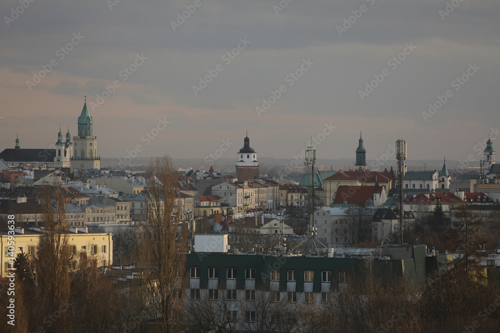 Panorama of old town in City of Lublin, Poland
 - obrazy, fototapety, plakaty 