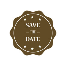 Save The Date Stamp Illustration