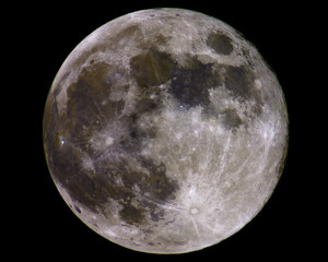 Wall Mural - 12-03-2017. mineral moon in full phase. taken by my telescope and cared by me in post production for