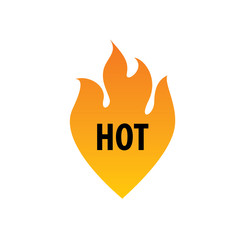 Sticker - fire vector logo