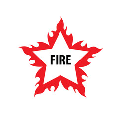 Sticker - fire vector logo