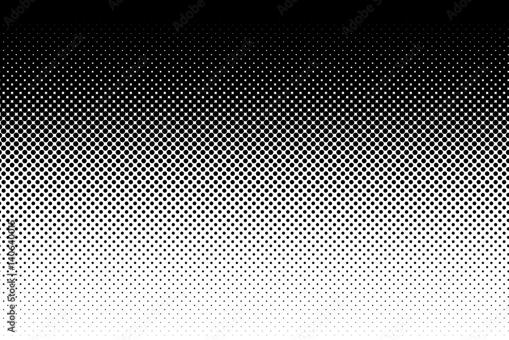 Vertical gradient halftone dots background. Pop art template, texture ...